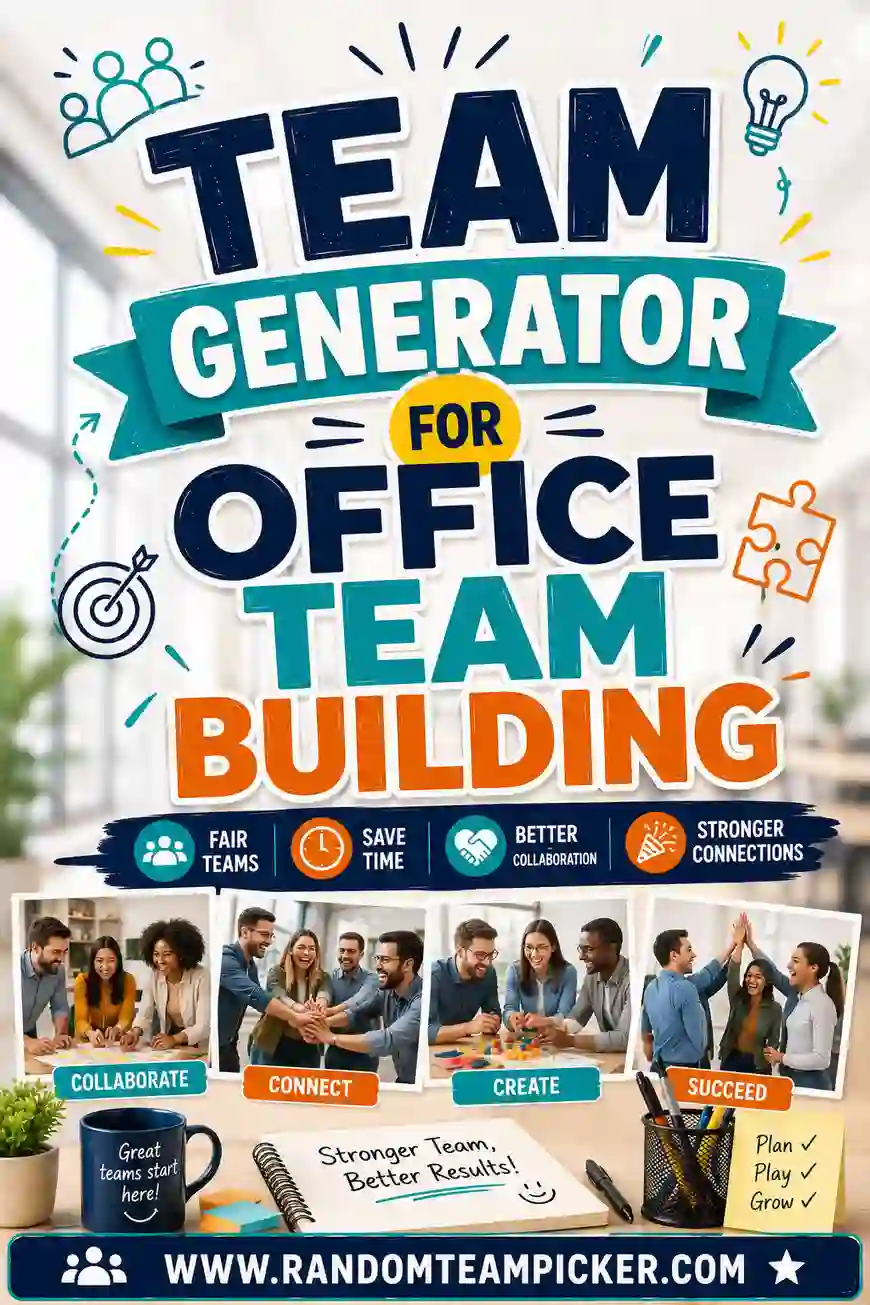 Team Generator for Office Team Building: Fair, Fast Groups