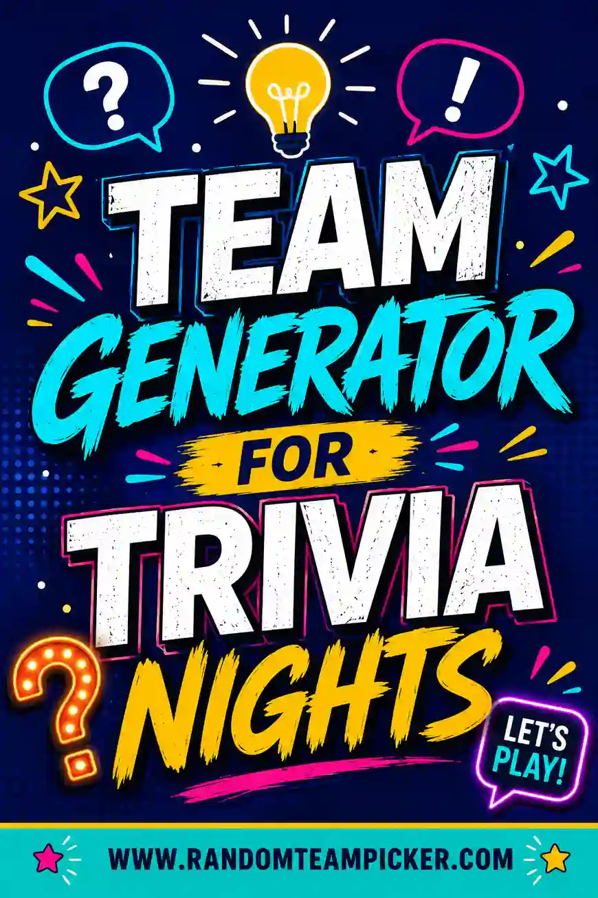 Team Generator for Trivia Nights: Fair Teams Fast